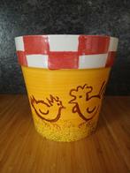 Portugees keramiek kippen, Tuin en Terras, Rond, Ophalen of Verzenden, Aardewerk, Minder dan 40 cm