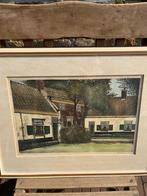 Ingekleurde ets, Van Hemert, Antiek en Kunst, Ophalen of Verzenden