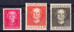 Juliana en face, NVPH 533-535, ongebruikt (LEES), Postzegels en Munten, Postzegels | Nederland, Verzenden, Na 1940, Postfris