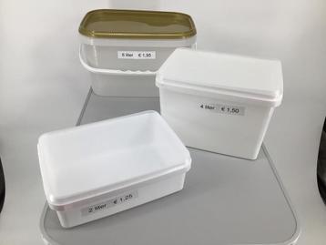 Rechthoekbakjes. Nieuw. Maat: 2,4 en 6 liter. Zie tekst. beschikbaar voor biedingen