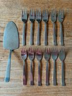 12 Vintage Gero Zilmeta 510 gebaksvorkjes + taartschep, Antiek en Kunst, Ophalen of Verzenden