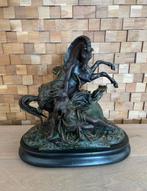 Antiek bronzen/zamak beeld steigerend paard, Ophalen of Verzenden