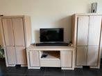 Mooie houten tv-meubel / tv-kast white wash, Ophalen, Gebruikt, 100 tot 150 cm, Eikenhout