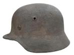 duitse ww2 m40 zwaar overgeschilderde camo helm, Ophalen of Verzenden, Duitsland, Helm of Baret