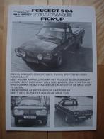 Peugeot 504 Pick-up Follow-Me Folder 1984, Ophalen, Zo goed als nieuw, Peugeot, Peugeot