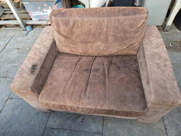 Echt lederen fauteuil loveseat