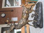 Charles Valton hert, gepatineerd brons, Antiek en Kunst, Kunst | Beelden en Houtsnijwerken, Ophalen of Verzenden