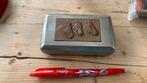 Vintage Tabaksdoosje  paarden, Antiek en Kunst, Curiosa en Brocante, Ophalen of Verzenden