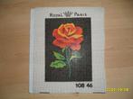 NIEUW Voorbedrukt stramien Roos 10846 Royal Paris. Ook DMC, Hobby en Vrije tijd, Ophalen of Verzenden, Nieuw, Handborduren, Onderdeel of Toebehoren
