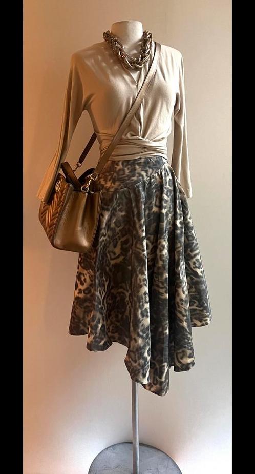 Pauw Erny van Reijmersdal 38 wijde rok print, Kleding | Dames, Rokken, Zo goed als nieuw, Maat 38/40 (M), Verzenden