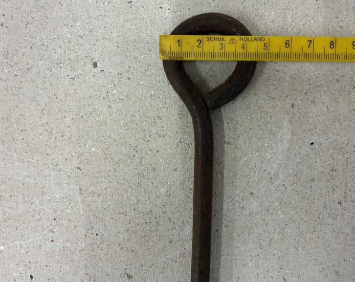 22 stuks 10 mm stalen pennen met oog ong. 53 cm lang, Doe-het-zelf en Verbouw, Metalen, IJzer, Ophalen of Verzenden