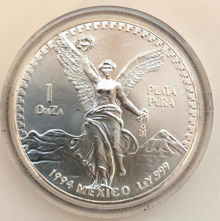 Mexico Libertad 1994  1 Troy ounce 999 zilver, Postzegels en Munten, Munten | Amerika, Midden-Amerika, Zilver, Ophalen of Verzenden