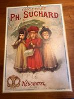 Chocolat Suchard - vintage  officieel reclamebord, Verzamelen, Ophalen of Verzenden, Zo goed als nieuw, Reclamebord