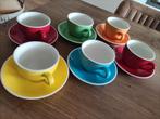 6 kop/ schotels rood/ oranje/geel/groen/bl.palmer Imperial, Huis en Inrichting, Nieuw, Ophalen of Verzenden, Effen, Kop(pen) en/of Schotel(s)