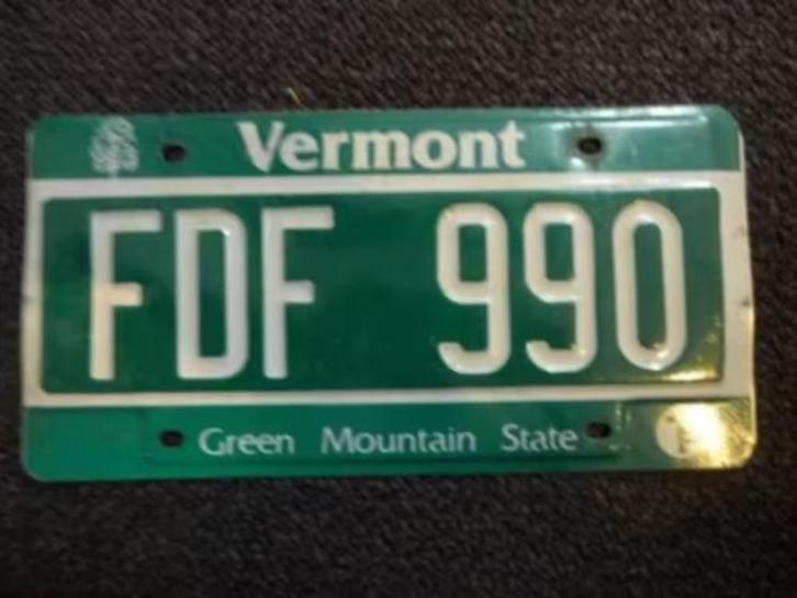 Kentekenplaat licenseplate Vermont 1 USA, Verzamelen, Automerken, Motoren en Formule 1, Gebruikt, Auto's, Verzenden