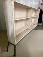 Vintage hout met staal Boekenkast van van Dijk en Ko, Ophalen, Met plank(en), Gebruikt, 150 tot 200 cm