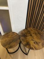 Set van 2 ronde bijzettafels, Ophalen, Minder dan 45 cm, Minder dan 55 cm, Rond