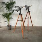Industriële stalamp, vintage lamp, industrieel, oude lampen, Ophalen, Gebruikt, 150 tot 200 cm