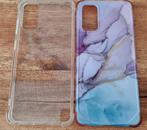 2 hoesjes voor Samsung S20 - marble en transparant, Ophalen of Verzenden, Zo goed als nieuw, Overige modellen, Hoesje of Tasje