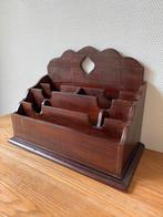 Vintage Zware Houten Brievenhouder, Postbak, Postvakjes, Antiek en Kunst, Ophalen of Verzenden