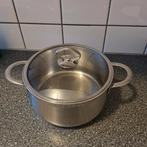 KOOKPAN MET GLAZEN DEKSEL, Huis en Inrichting, Keuken | Potten en Pannen, Ophalen of Verzenden, Zo goed als nieuw, Rvs, Kookpan of Snelkookpan
