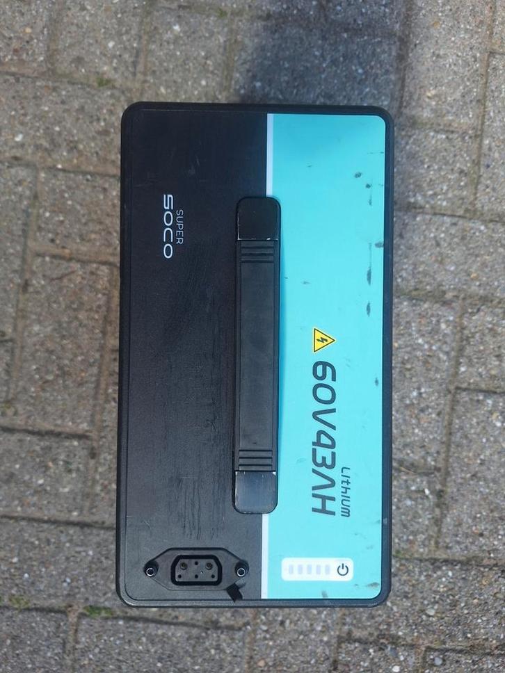 Super Soco 60V43AH Accu - Lithium Batterij, Fietsen en Brommers, Fietsaccessoires | Fietsaccu's, Gebruikt, Ophalen