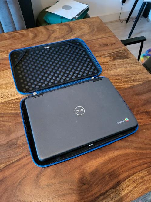 Dell Chromebook Zwart Excellente Conditie met Blauwe Hoes, Computers en Software, Chromebooks, Zo goed als nieuw, 14 inch, 16 GB