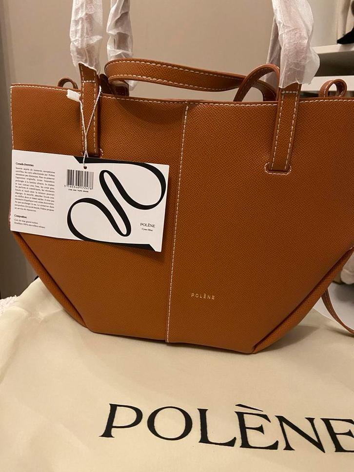 Polène Handtas - Prachtig Design!, Sieraden, Tassen en Uiterlijk, Tassen | Damestassen, Zo goed als nieuw, Handtas, Bruin, Ophalen of Verzenden