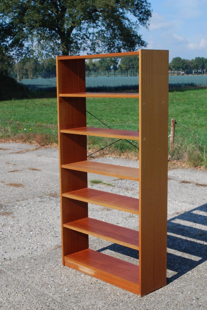 Vintage teak boekenkasten, Huis en Inrichting, Kasten | Boekenkasten, Gebruikt, 50 tot 100 cm, 150 tot 200 cm, 25 tot 50 cm, Met deur(en)