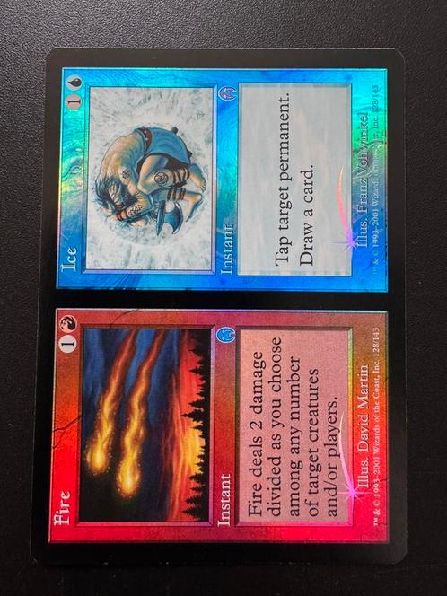Fire // Ice FOIL - Near Mint, Hobby en Vrije tijd, Verzamelkaartspellen | Magic the Gathering, Zo goed als nieuw, Losse kaart