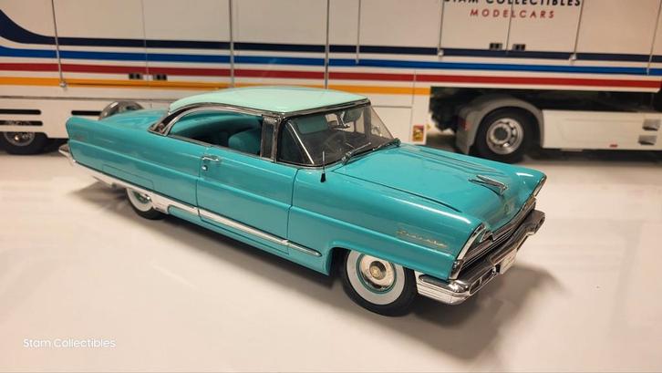 Sun Star Platinum Lincoln Première Hard Top Blue, Hobby en Vrije tijd, Modelauto's | 1:18, Gebruikt, Auto, Sun Star, Ophalen of Verzenden