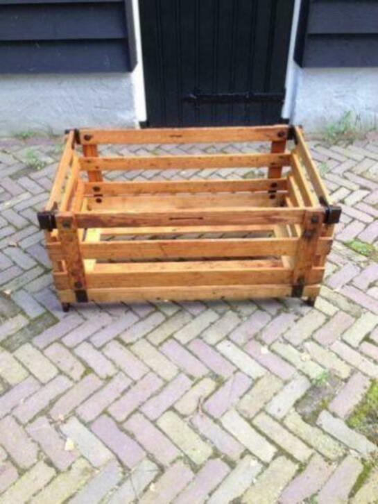 oude houten (fruit) kisten / (stapel) kratten te koop, Tuin en Terras, Tuinwanddecoratie, Gebruikt, Ophalen