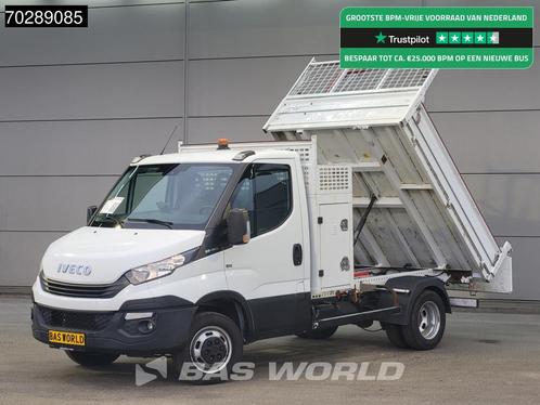 Iveco Daily 35C16 Kipper met Kraan Dubbellucht 3,5t Trekhaak, Auto's, Bestelauto's, Bedrijf, Te koop, Achteruitrijcamera, Airconditioning