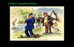 🟣🟣PAX STEEN serie Humor Sporten Vissen (8), Ophalen of Verzenden, 1940 tot 1960, Ongelopen, Overige thema's