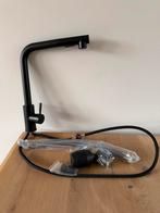 Nieuwe mat zwarte kraan met sproeikop !!, Minder dan 50 cm, Nieuw, Ophalen of Verzenden, Minder dan 25 cm