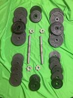 Dumbells + weights up to 40 kg, Ophalen of Verzenden, Dumbbell