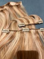 Blonde clip-in hairextensions - 40cm, Sieraden, Tassen en Uiterlijk, Uiterlijk | Haarverzorging, Ophalen of Verzenden, Zo goed als nieuw