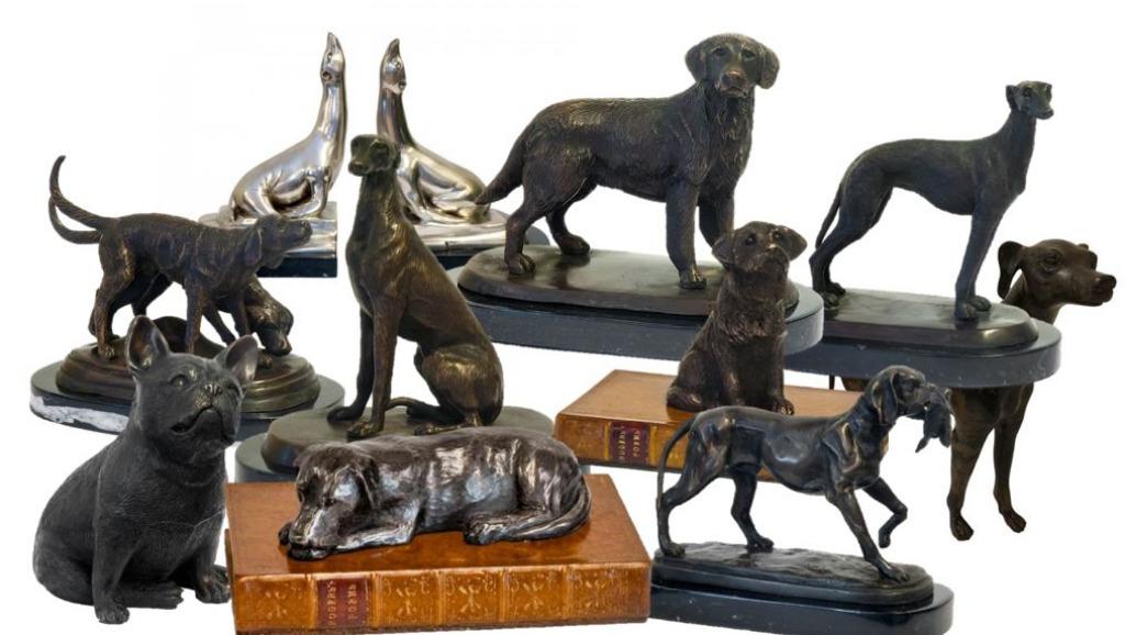 Honden Presse Papiers en andere Bureauaccessoires vanaf €50, Antiek en Kunst, Curiosa en Brocante, Ophalen