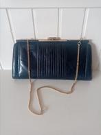 Prachtige leren. vintage clutch/ schoudertas, Ophalen of Verzenden, Zo goed als nieuw, Zwart, Schoudertasje