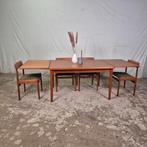 Henning Kjearnulf, AM Møbler verlengbare Deense eettafel, Ophalen, Gebruikt, Teakhout, 200 cm of meer