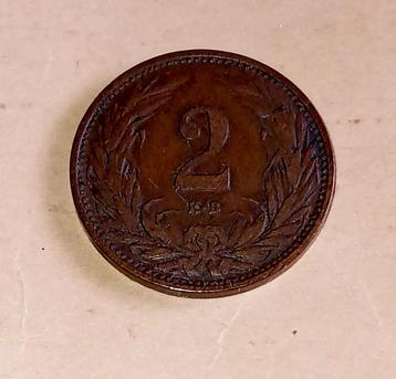 Oude Hongaarse 2 Fillér Munt - 1908 beschikbaar voor biedingen