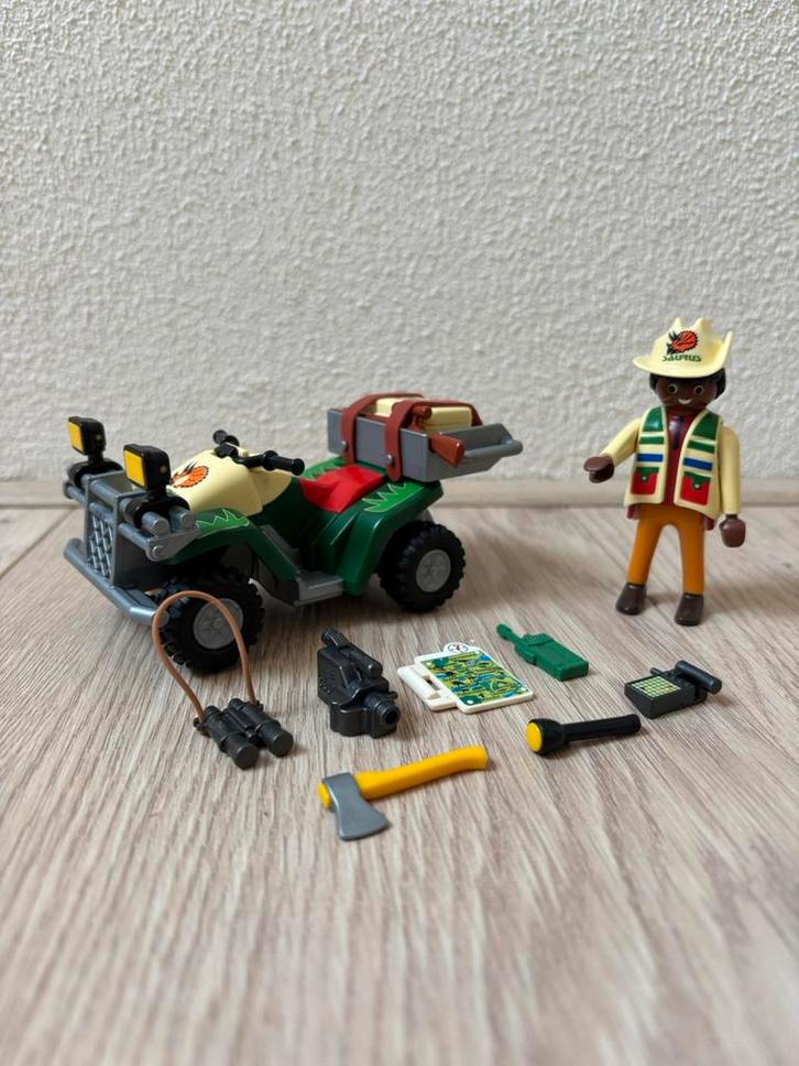 Playmobil 4176 Adventure Expeditie Safari quad compleet!, Kinderen en Baby's, Speelgoed | Playmobil, Zo goed als nieuw, Complete set