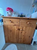 Houten kastje met lades, Huis en Inrichting, Badkamer | Badkamermeubels, Ophalen, (Half)hoge kast, Gebruikt, 50 tot 100 cm