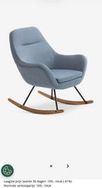 Mooie Blauwe schommelstoel van Stof met houten poten, Ophalen, Blauw, Zo goed als nieuw, Kinderkamer