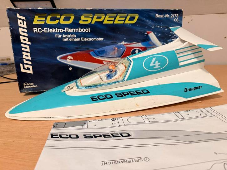 Graupner Eco Speed RC Elektro-Rennboot, Hobby en Vrije tijd, Modelbouw | Boten en Schepen, Gebruikt, Groter dan 1:32, Overige merken