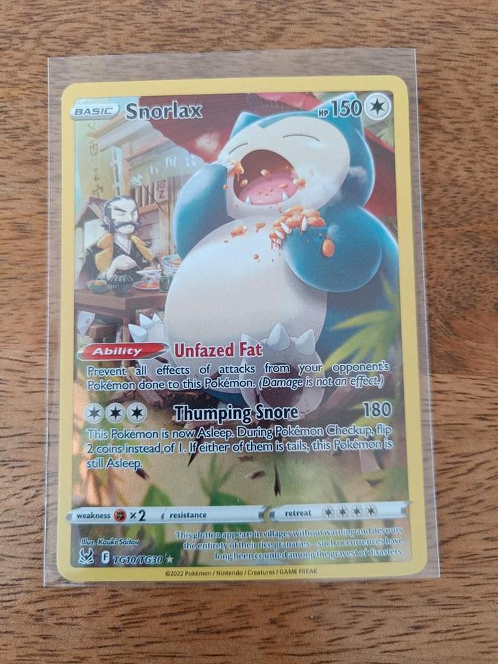 Snorlax TG10/TG30 - Pokemon LOR, Hobby en Vrije tijd, Verzamelkaartspellen | Pokémon, Zo goed als nieuw, Ophalen of Verzenden