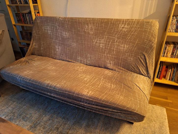 Slaapbank 190x130 cm met Comfortabel Matras, Huis en Inrichting, Slaapkamer | Slaapbanken, 140 cm, Tweepersoons, Beige, Ophalen