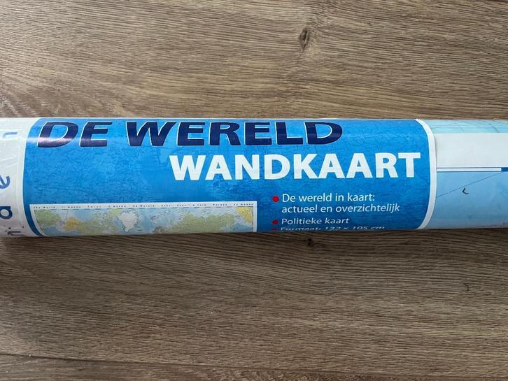 De Wereld Wandkaart, 132 x 105 cm (nog in de verpakking), Huis en Inrichting, Woonaccessoires | Overige, Nieuw, Ophalen of Verzenden