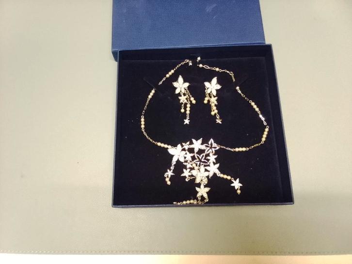 Feestelijke Swarovski sieraden set, Sieraden, Tassen en Uiterlijk, Kettingen, Zo goed als nieuw, Overige materialen, Ophalen of Verzenden