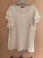 Pescara beige top met ruffle mouwen L valt als 44, Ophalen of Verzenden, Zo goed als nieuw, Beige